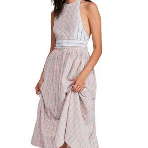 Free People Color Theory Midi Dress PinkSize M NWT